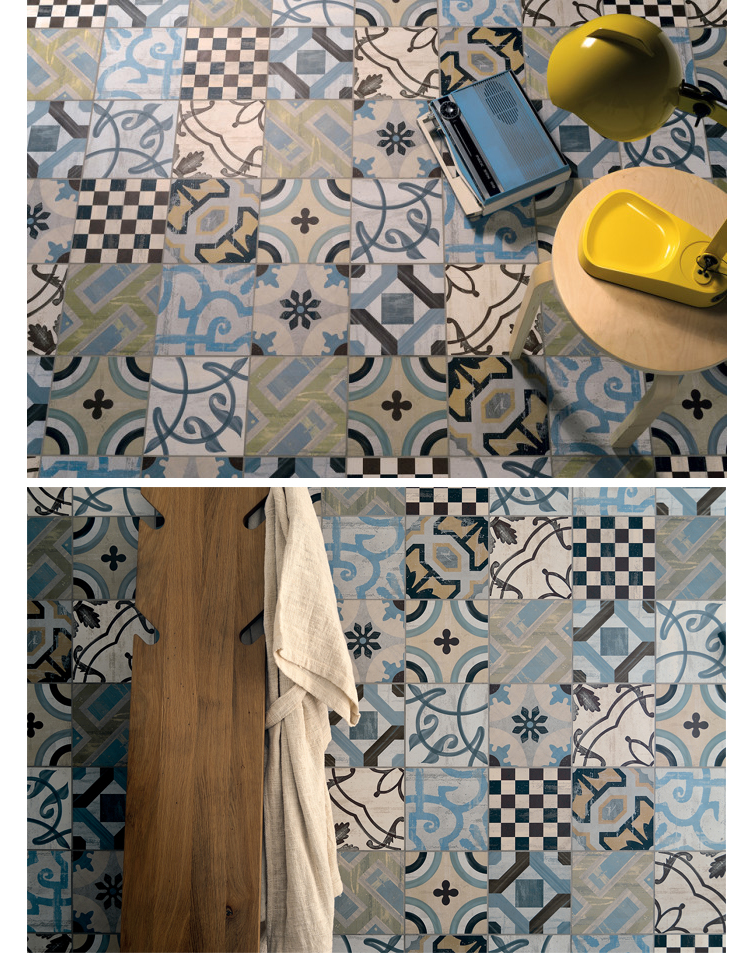 Nytt mönstrat golvklinker för kök, hall och badrum